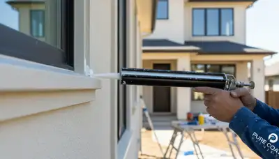 Professional caulking and sealing on Worcester MA home exterior for weatherproof protection