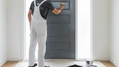 Professional door painting and refinishing in Worcester, MA by expert house painters