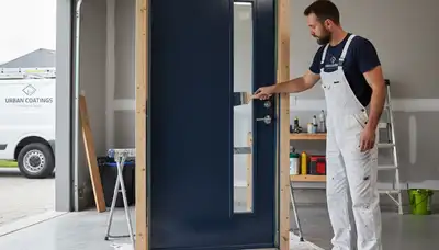 Professional door painting and refinishing in Worcester, MA by expert house painters