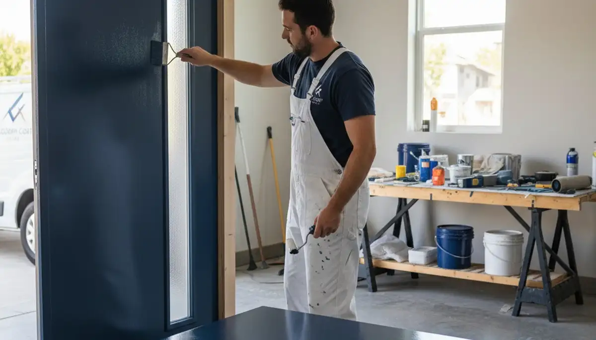 Professional door painting and refinishing in Worcester, MA by expert house painters