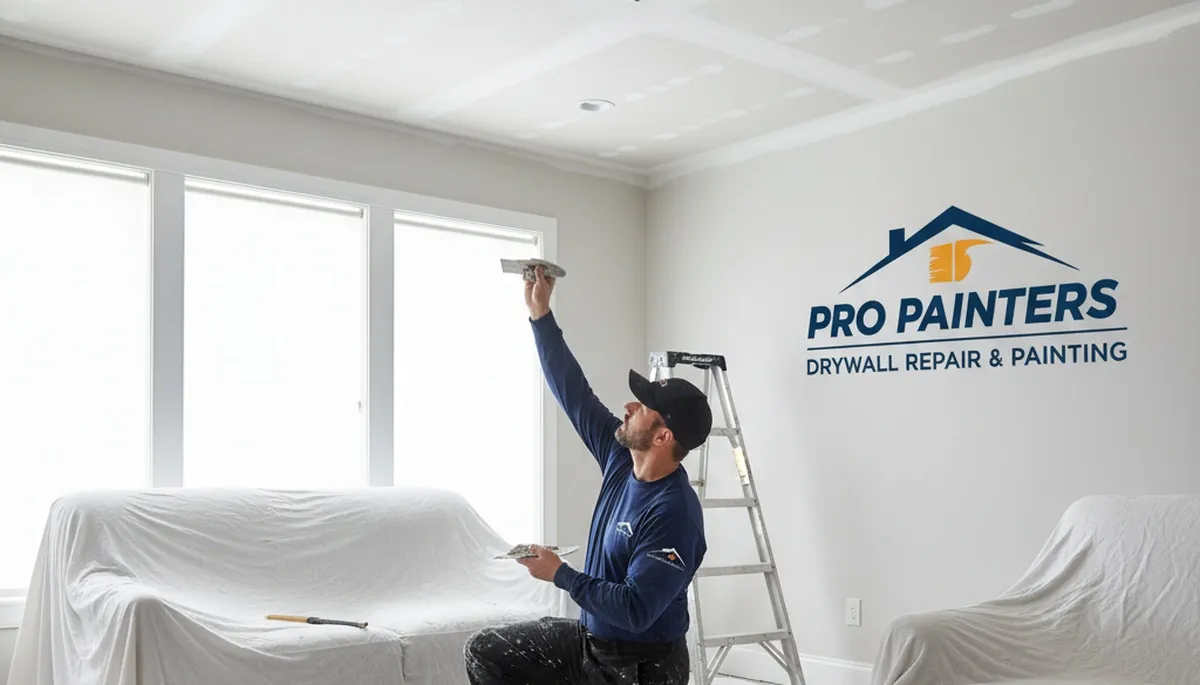 Professional drywall repair and wall restoration by expert painters in Worcester, MA home interior