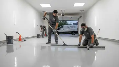 Professional epoxy floor coating application in Worcester MA for durable residential and commercial floors