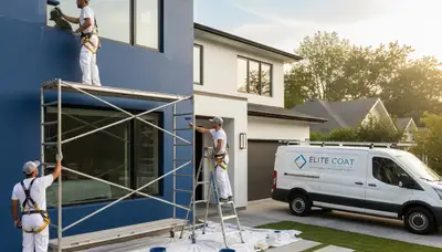 Professional exterior house painters in Worcester MA applying fresh paint for lasting curb appeal