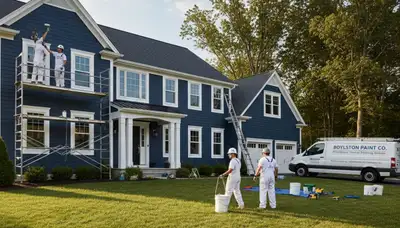 Professional house painters in Worcester MA providing expert residential exterior painting services