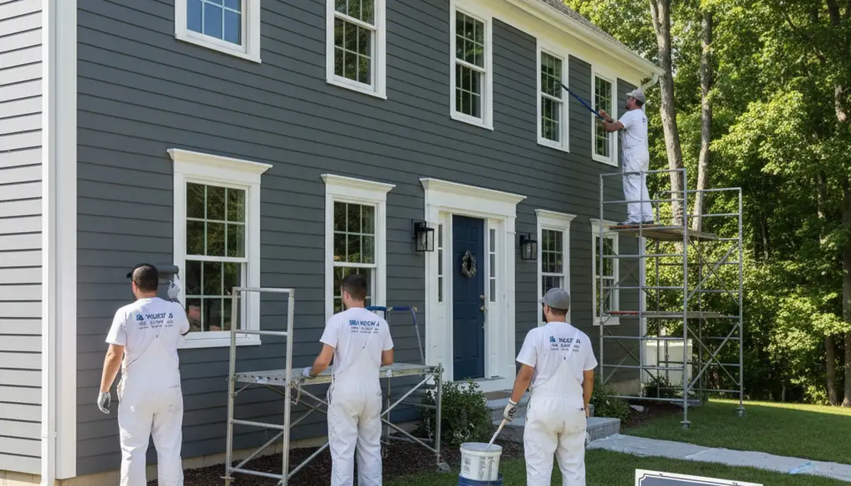 Professional house painters in Worcester MA providing expert residential exterior painting services
