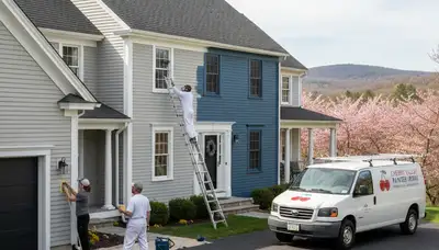 Professional house painting contractor serving Worcester, MA for interior and exterior painting services