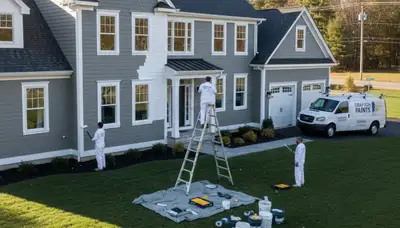 Professional house painters in Worcester MA providing expert residential exterior painting services
