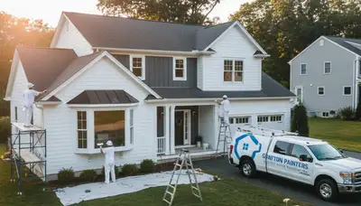 Professional house painters in Worcester MA providing expert residential exterior painting services