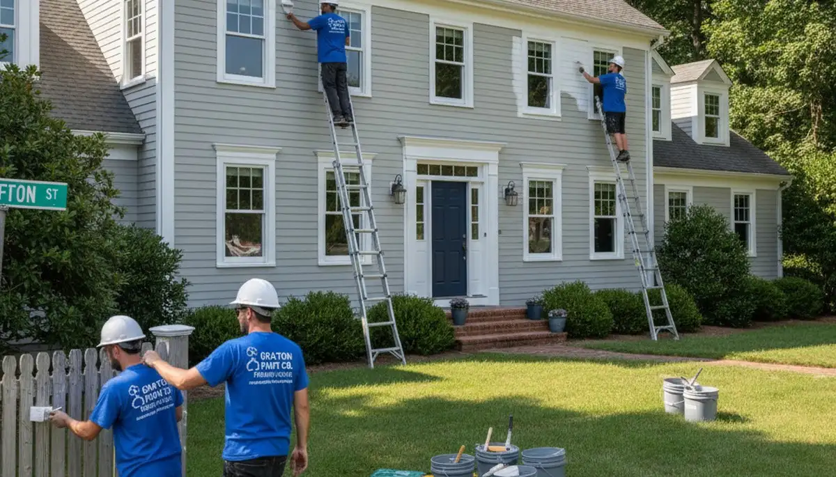 Professional house painters providing residential exterior painting in Worcester MA