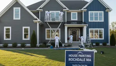 Professional house painters in Worcester MA providing expert residential painting services