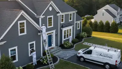 House painting contractor in Worcester, MA providing professional interior and exterior painting services