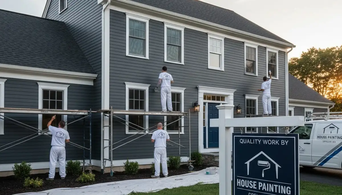 Professional house painters in Worcester MA providing expert residential exterior painting services