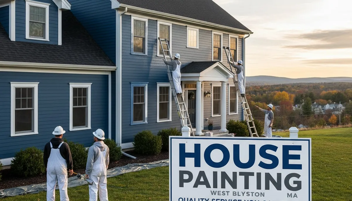 House painting contractor in Worcester, MA providing professional residential painting services