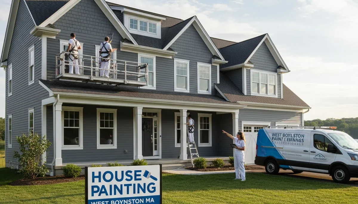 House painting contractor in Worcester, MA providing expert interior and exterior painting services