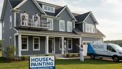 House painting contractor in Worcester, MA providing expert interior and exterior painting services