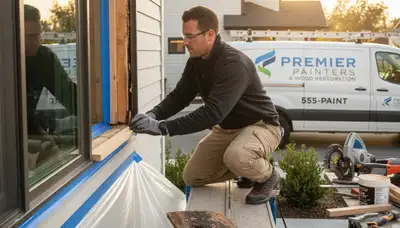 Wood rot repair and exterior carpentry by professional house painters in Worcester, MA